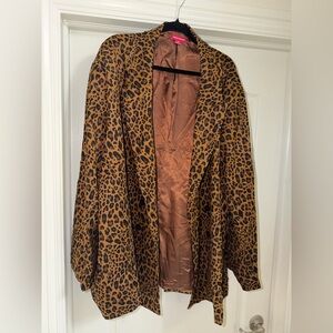 ASOS Curve Leopard Print Blazer
